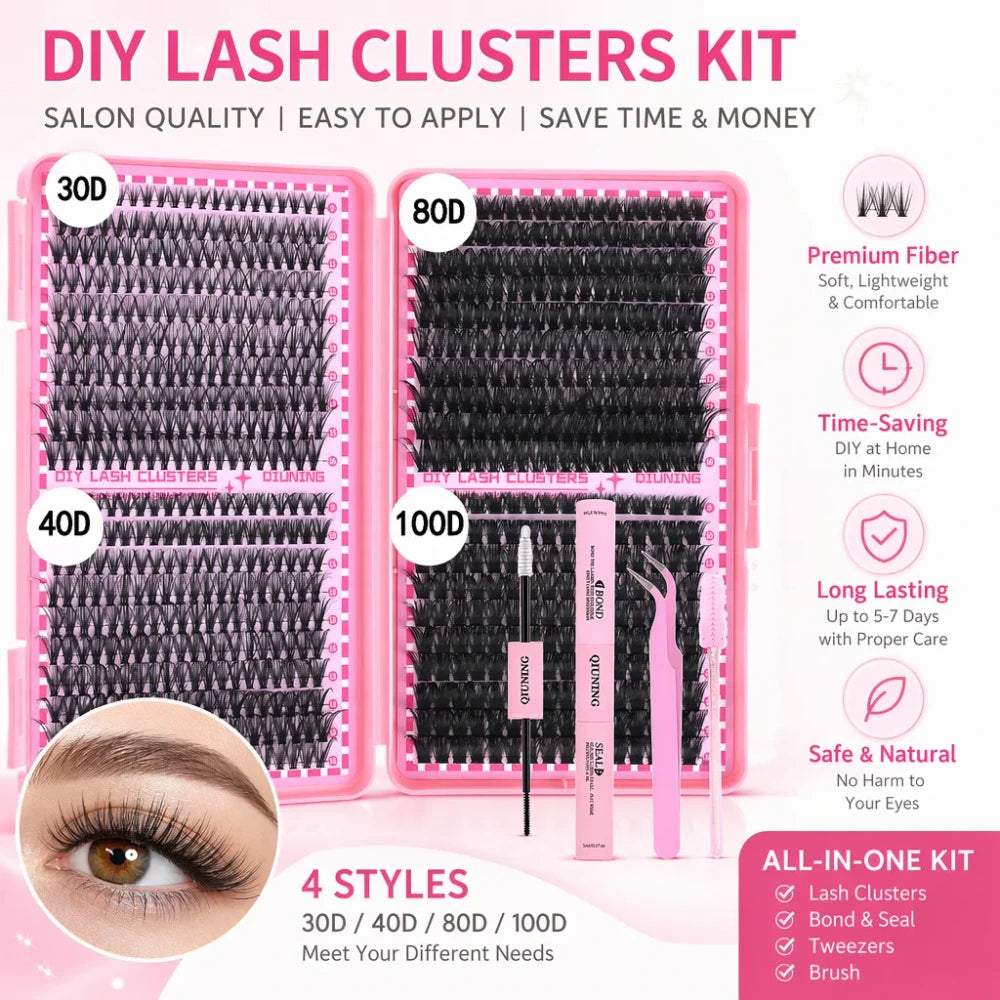 QIUNING DIY Lash Extension Kit