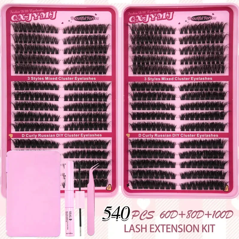 Natural DIY Eyelash Cluster Set
