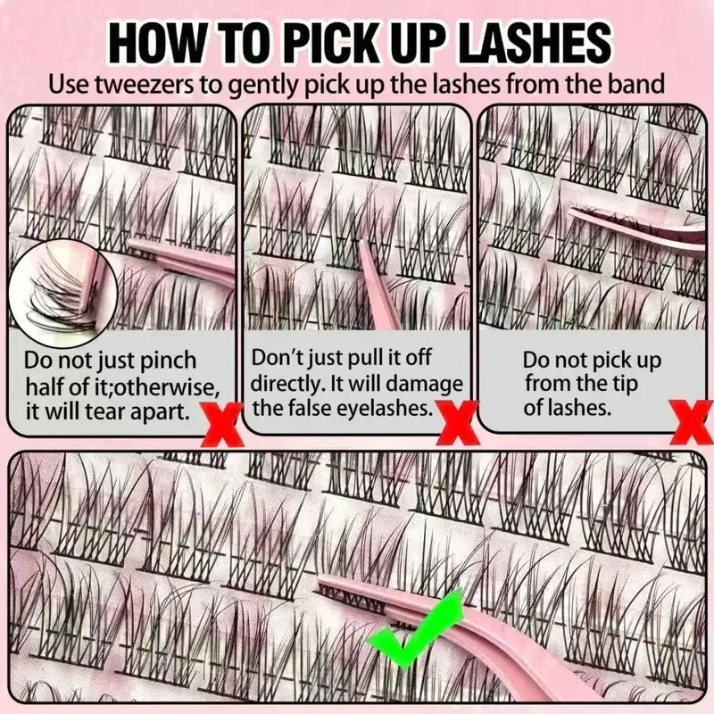 Natural DIY Eyelash Cluster Set