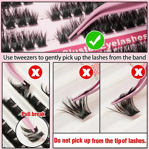 Natural DIY Eyelash Cluster Set