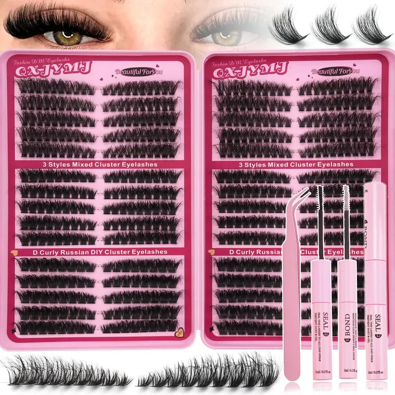 Natural DIY Eyelash Cluster Set